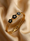 Black Flower Bangle