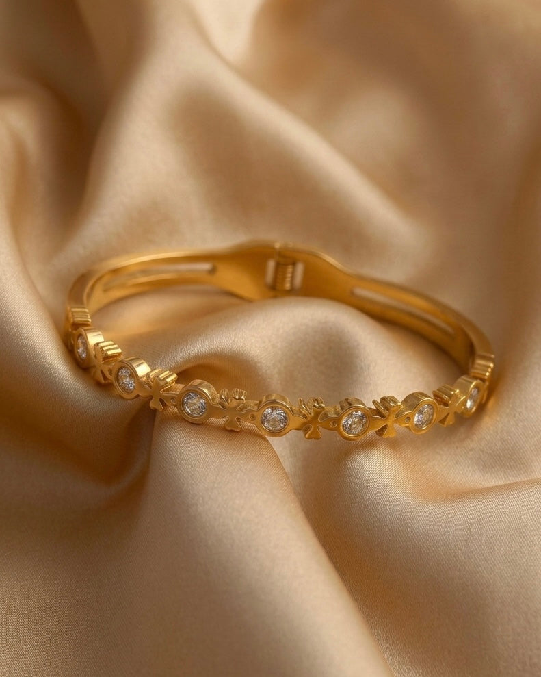 Crystal Charm Bangle