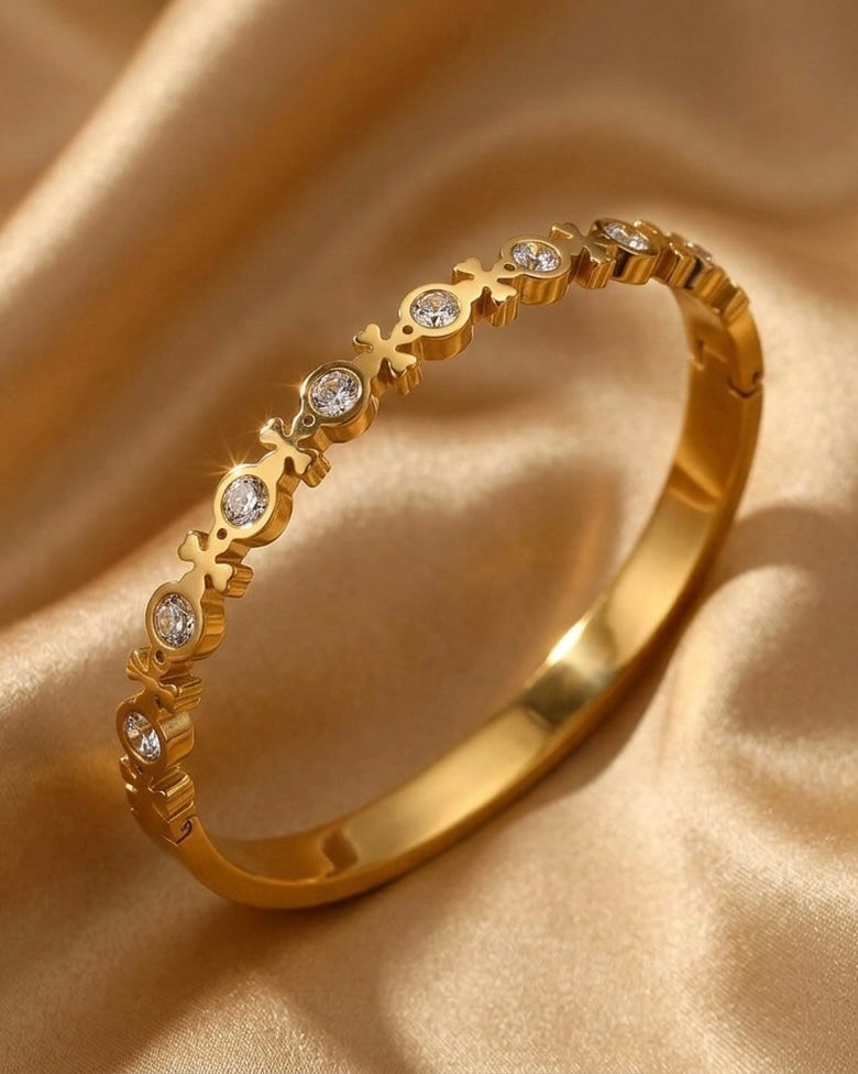 Crystal Charm Bangle